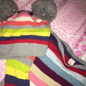 Gap Stripped Sweater Dress & Matching Hat